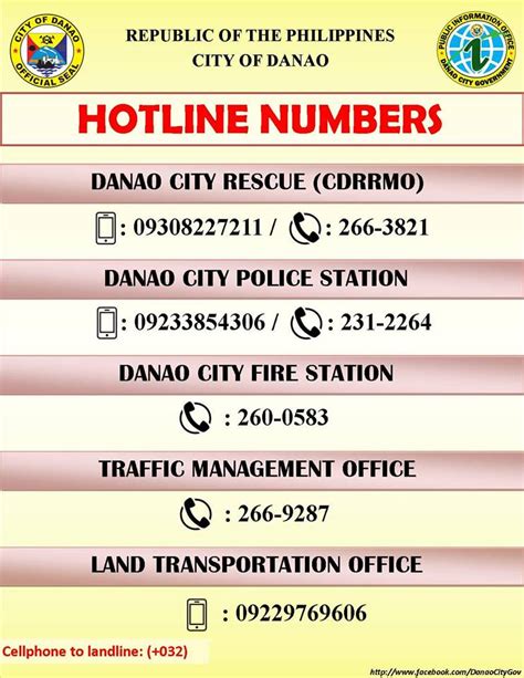 lto danao contact number|UPDATED HOTLINE NUMBERS: E.